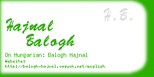 hajnal balogh business card
